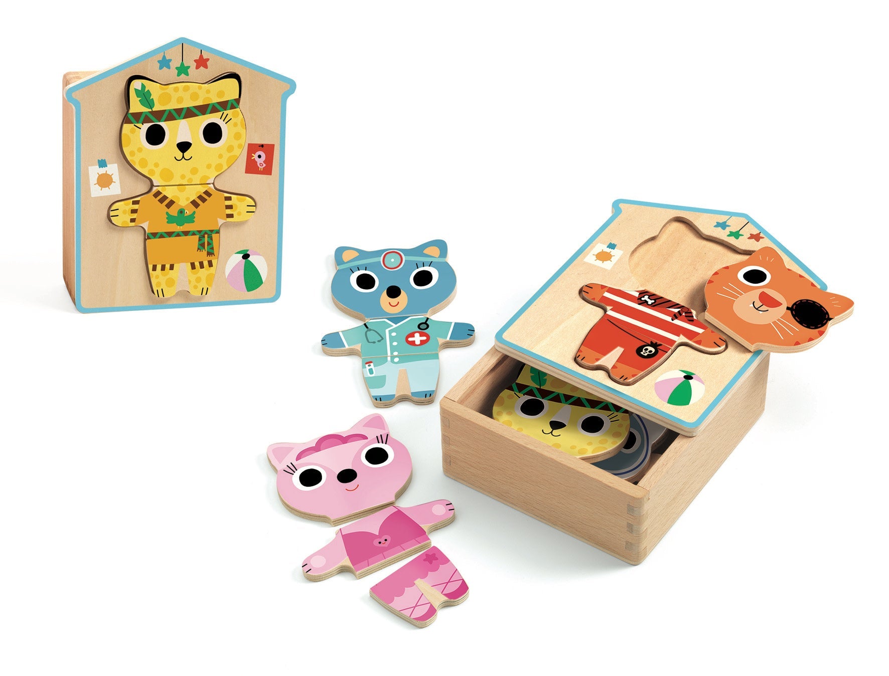 Wooden Puzzles Dress-up Mix