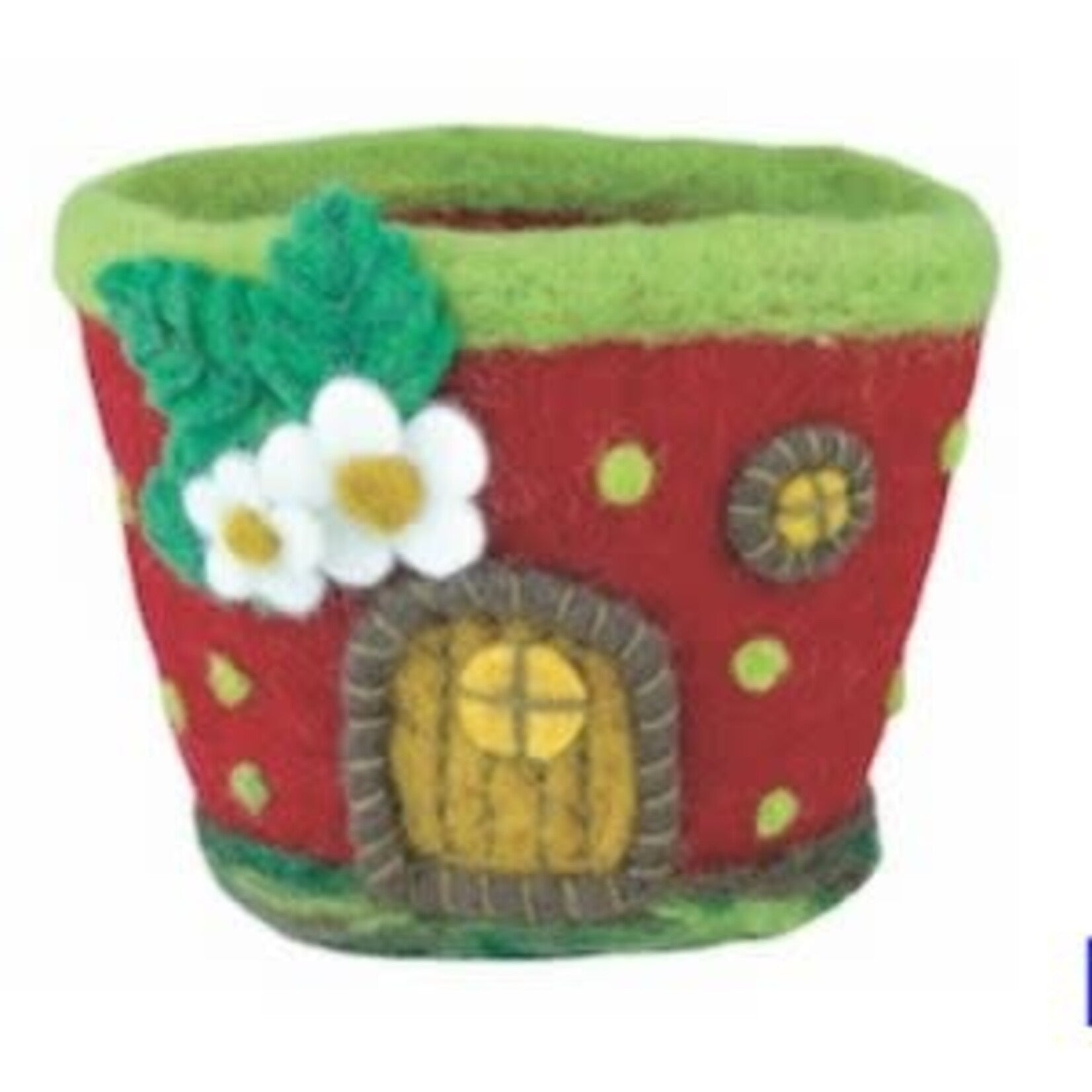 FELT POT; STRAWBERRY COTTAGE