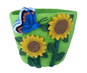 FELT POT; SUNFLOWER