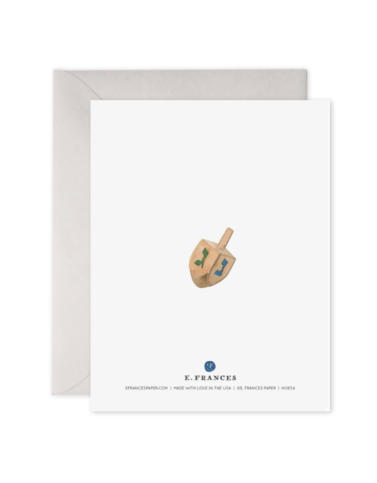 COLORFUL MENORAH HANUKKAH GREETING CARD