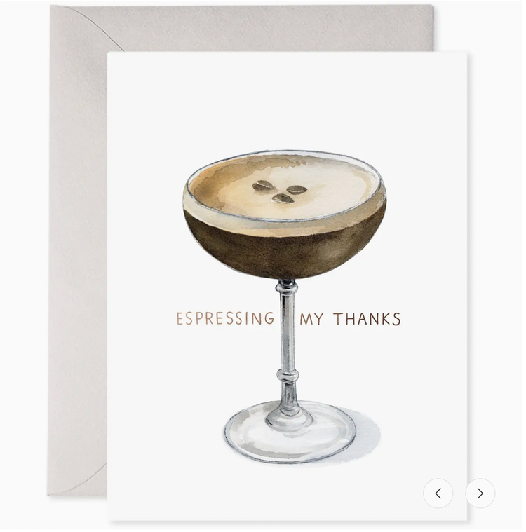 ESPRESSO THANKS MARTINI-THANK YOU-GREETING CARD