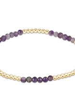 Blissful Pattern 2.5mm Bead Bracelet - Amethyst