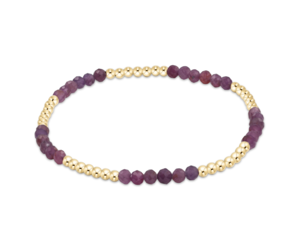 Blissful Pattern 2.5mm Bead Bracelet - Ruby