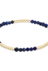 Blissful Pattern 2.5mm Bead Bracelet - Lapis