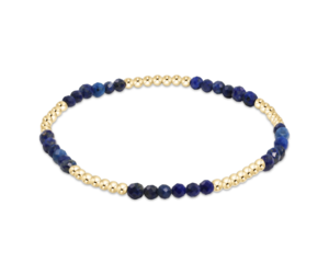 Blissful Pattern 2.5mm Bead Bracelet - Lapis