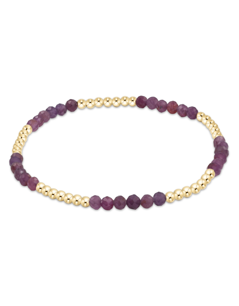 Blissful Pattern 2.5mm Bead Bracelet - Ruby
