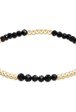 Blissful Pattern 2.5mm Bead Bracelet - Faceted Onyx