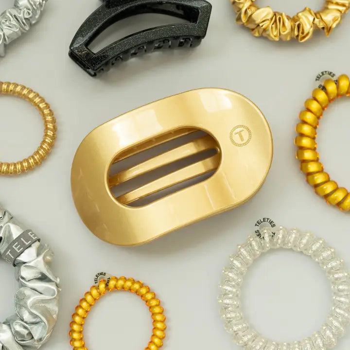 Round Flat Hair Clip - Medium - Champagne Toast