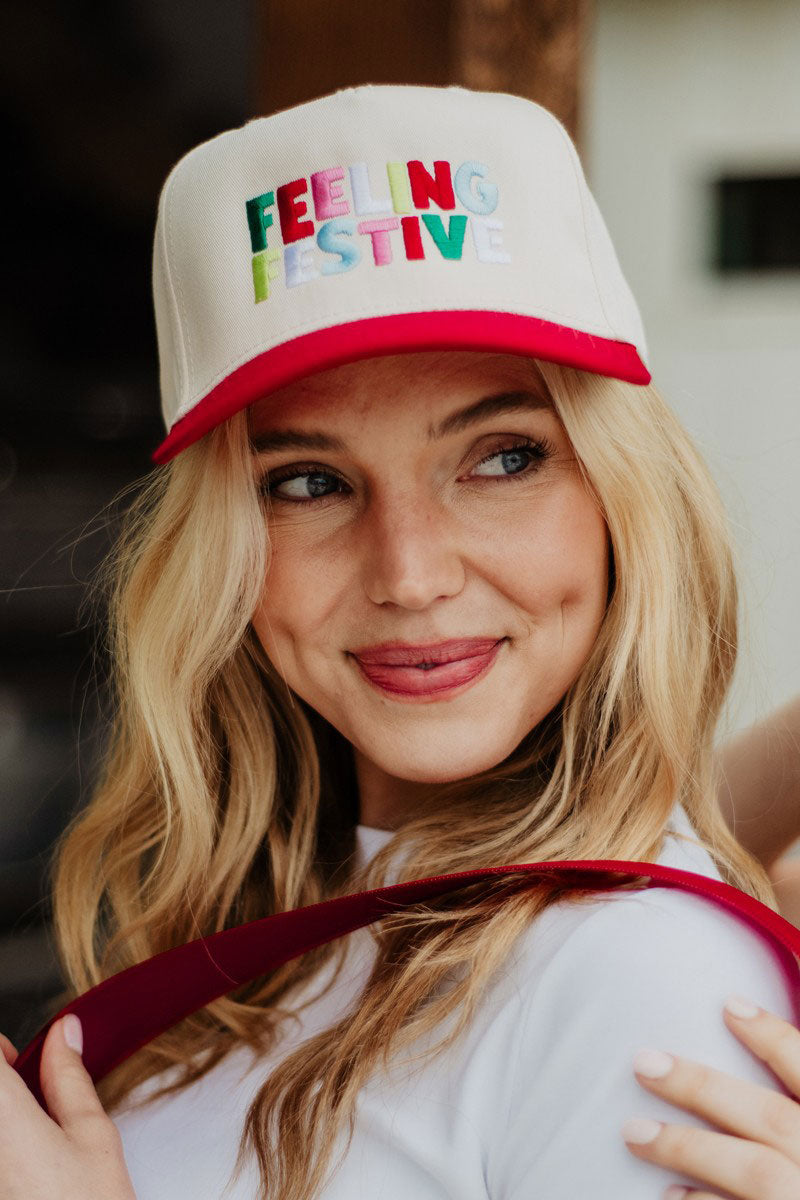 FEELING FESTIVE TWO-TONED VINTAGE HAT