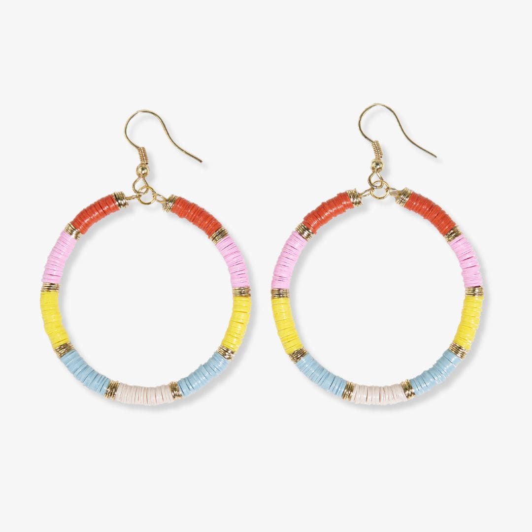 Fonda Gold Color Block Hoop Earrings Port