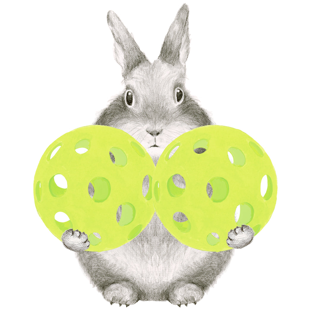 PICKLEBALL BUNNY BIRTHDAY CARD