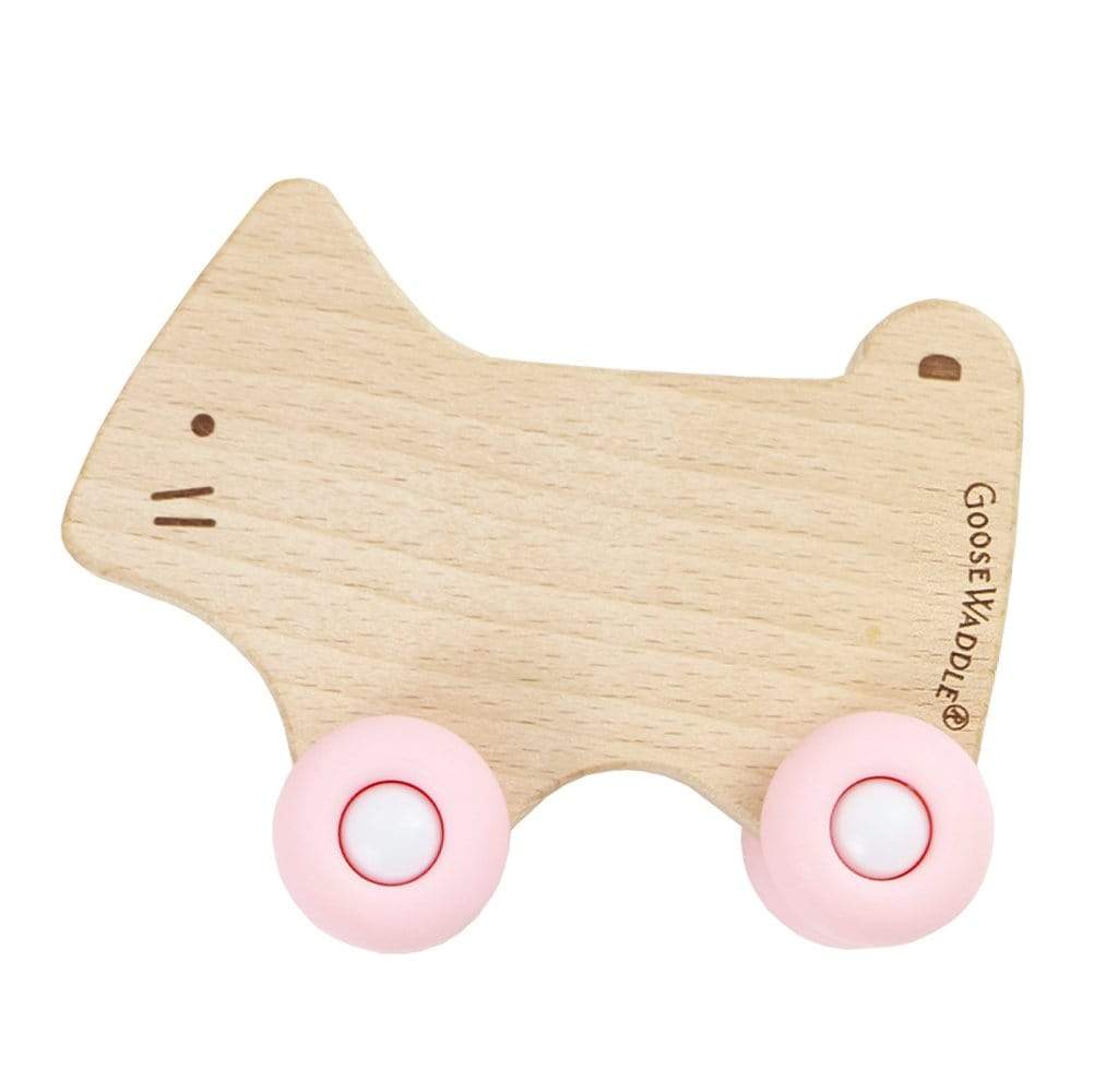 Teether w/Wheels - Kitty Pink Wheels