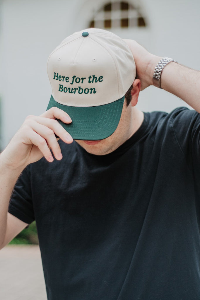 HERE FOR THE BOURBON TWO-TONED VINTAGE HAT