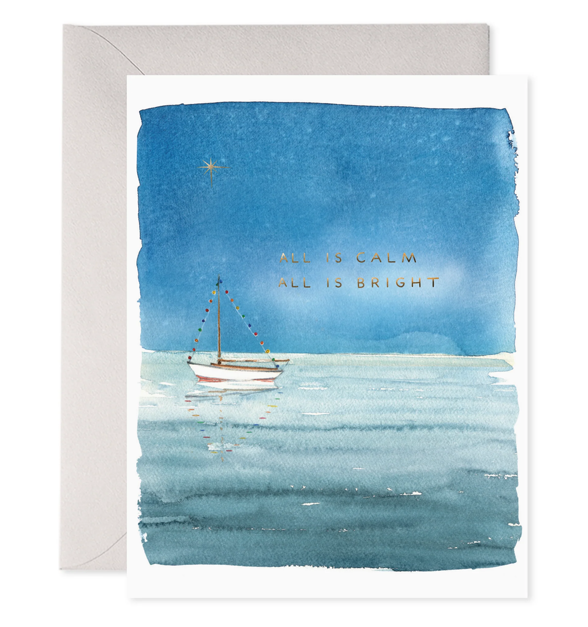HOLIDAY SAILBOAT GREETING CARD