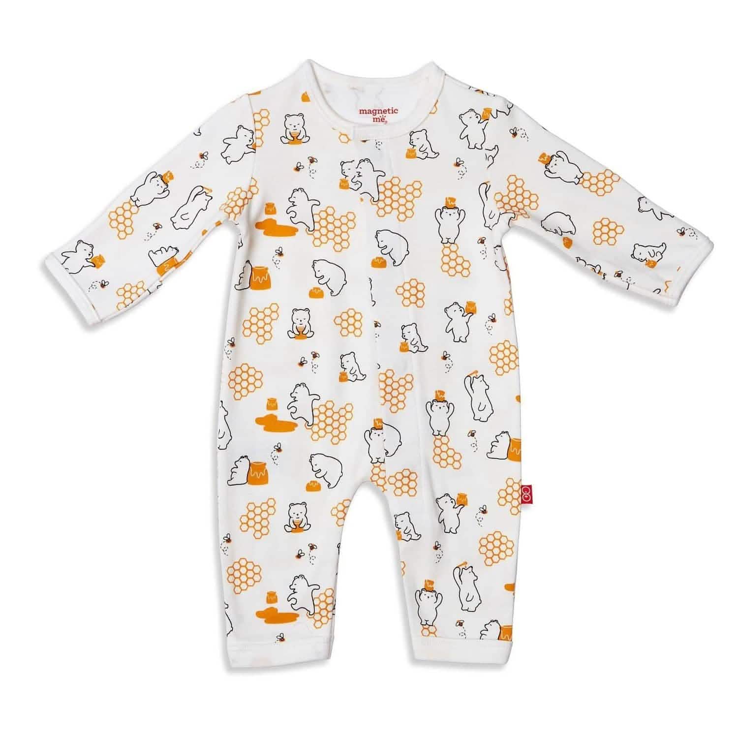 Honey Bee Mine Organic Cotton Mag Coverall 9 - 12 Mos.