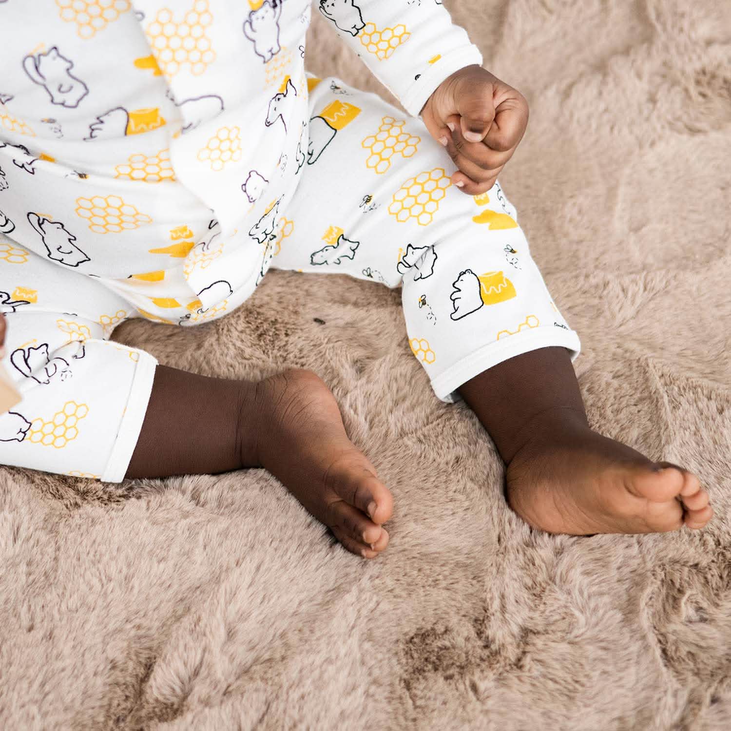 Honey Bee Mine Organic Cotton Mag Coverall 9 - 12 Mos.