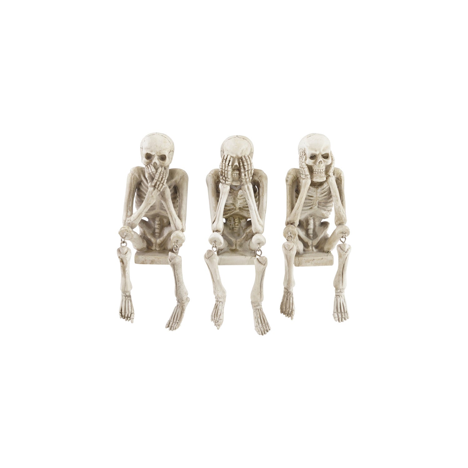 See/Hear/Speak No Evil Skeleton (set of 3) - Resin