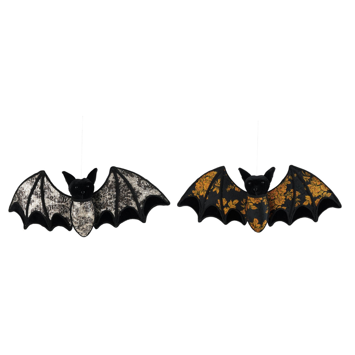 Foam & Fabric Bat w/Glitter/Damask