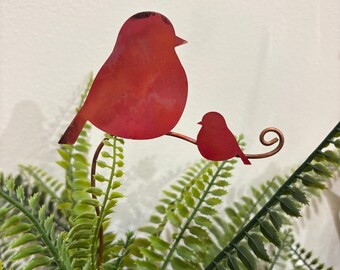Natural Copper Birds on a Branch (bare) - Medium