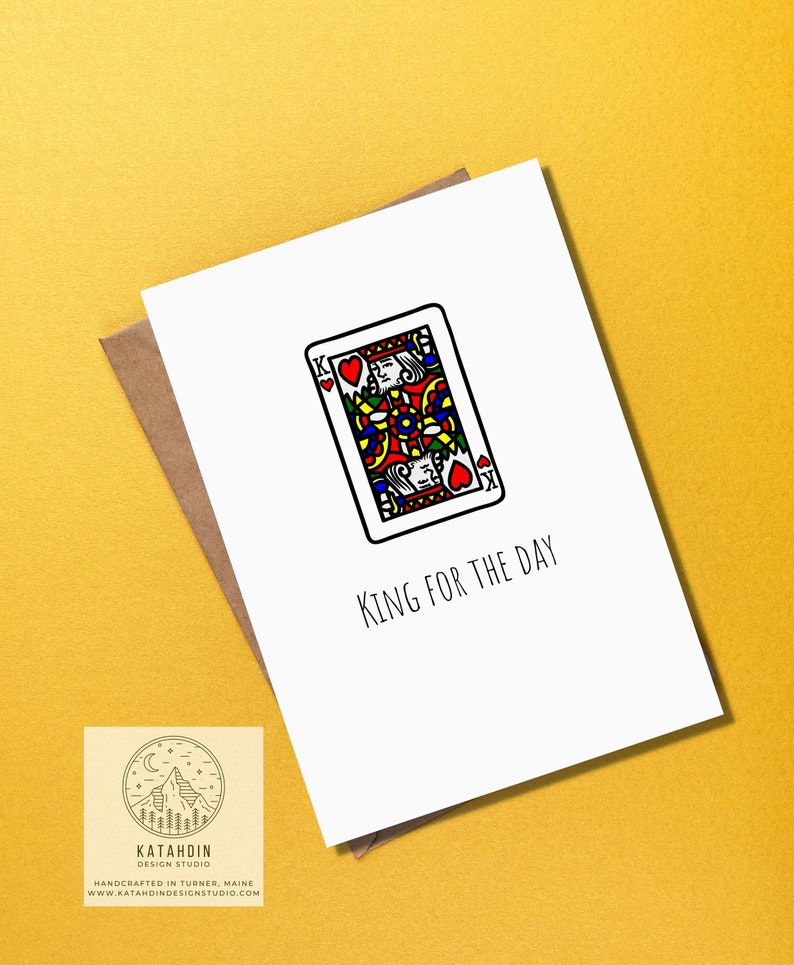 King for the Day Father's Day Card