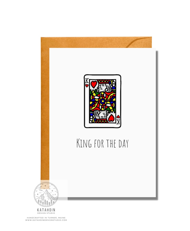 King for the Day Father's Day Card