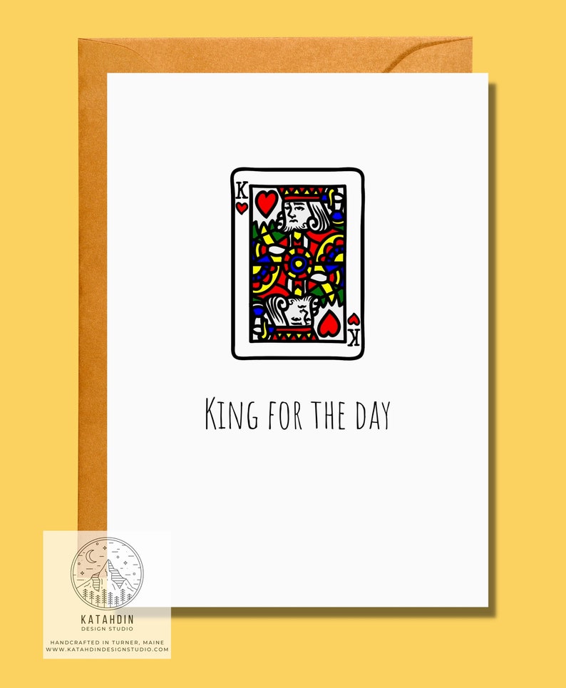 King for the Day Father's Day Card