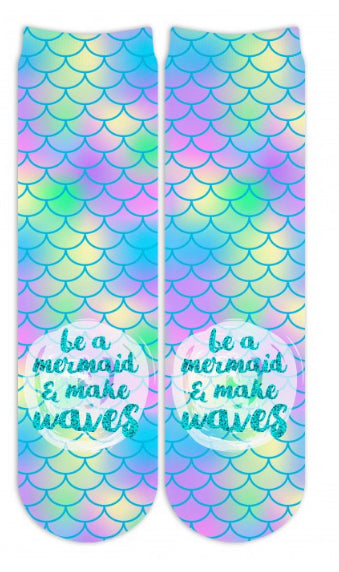 kids crew be a mermaid sock