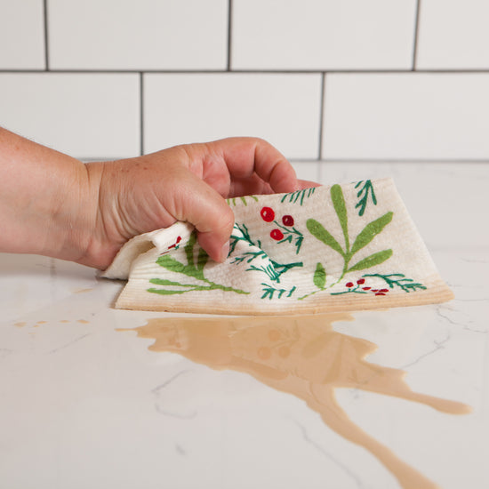 Bough and Berry Swedish Sponge Cloth