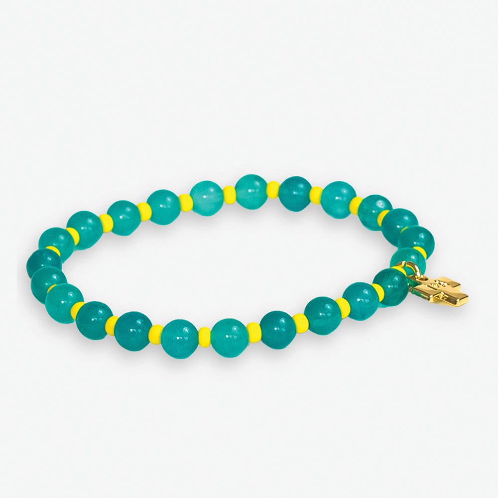 Mabel w/Alternating Bead Stretch Bracelet Turquoise
