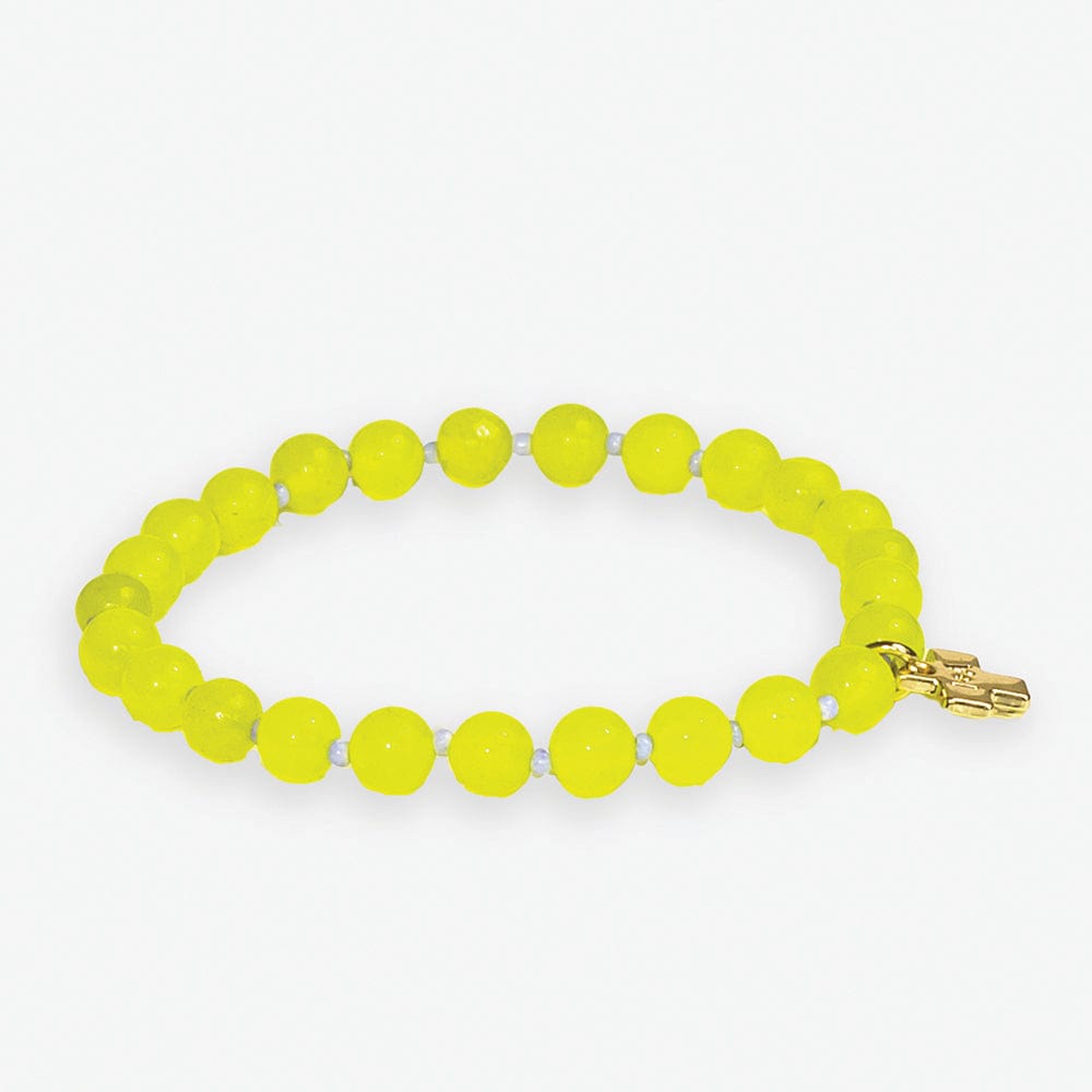 Mabel w/Alternating Bead Stretch Bracelet Yellow