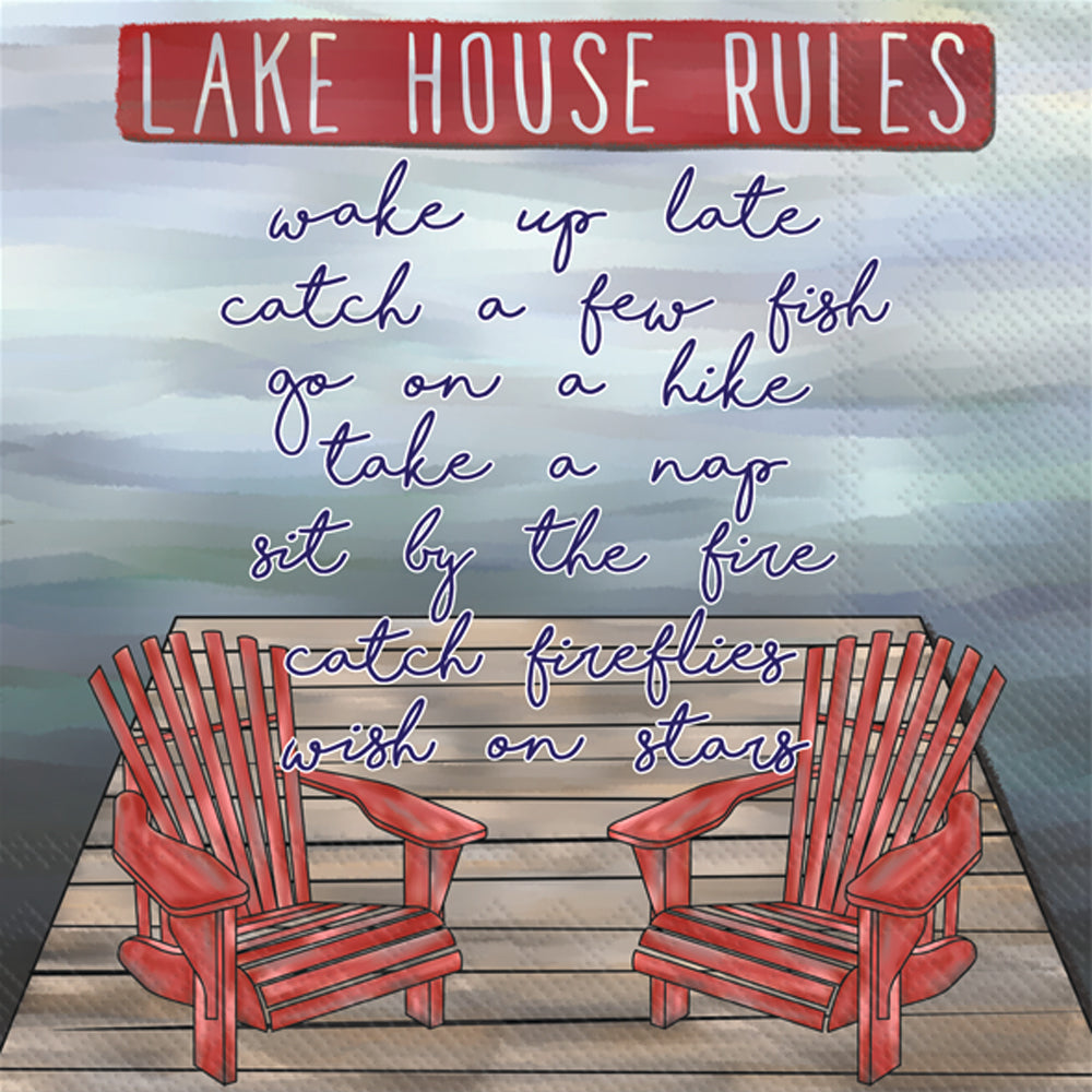 Cocktail Napkin / Lake House Rules