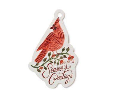 PACK OF 8 CHRISTMAS CARDINALS GIFT TAGS