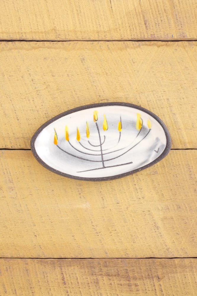 Mini Oval Tray - Menorah