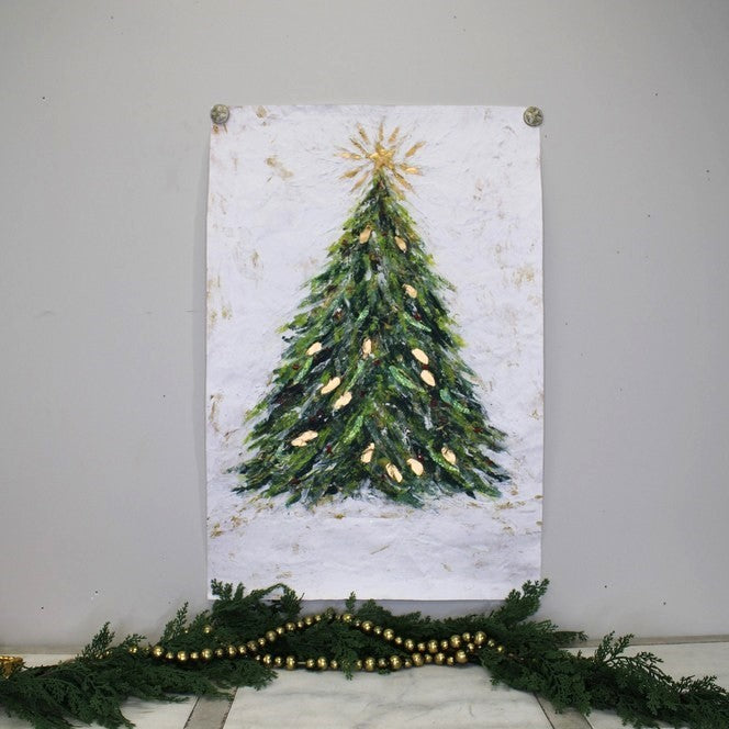 Art Paper Woodland Tree w/ Gold & Glitter 24" x 36"