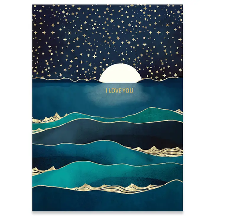 Moonlit Stars - Anniversary Greeting Card