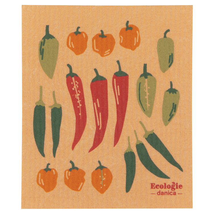 Chili Peppers Swedish Sponge Cloth