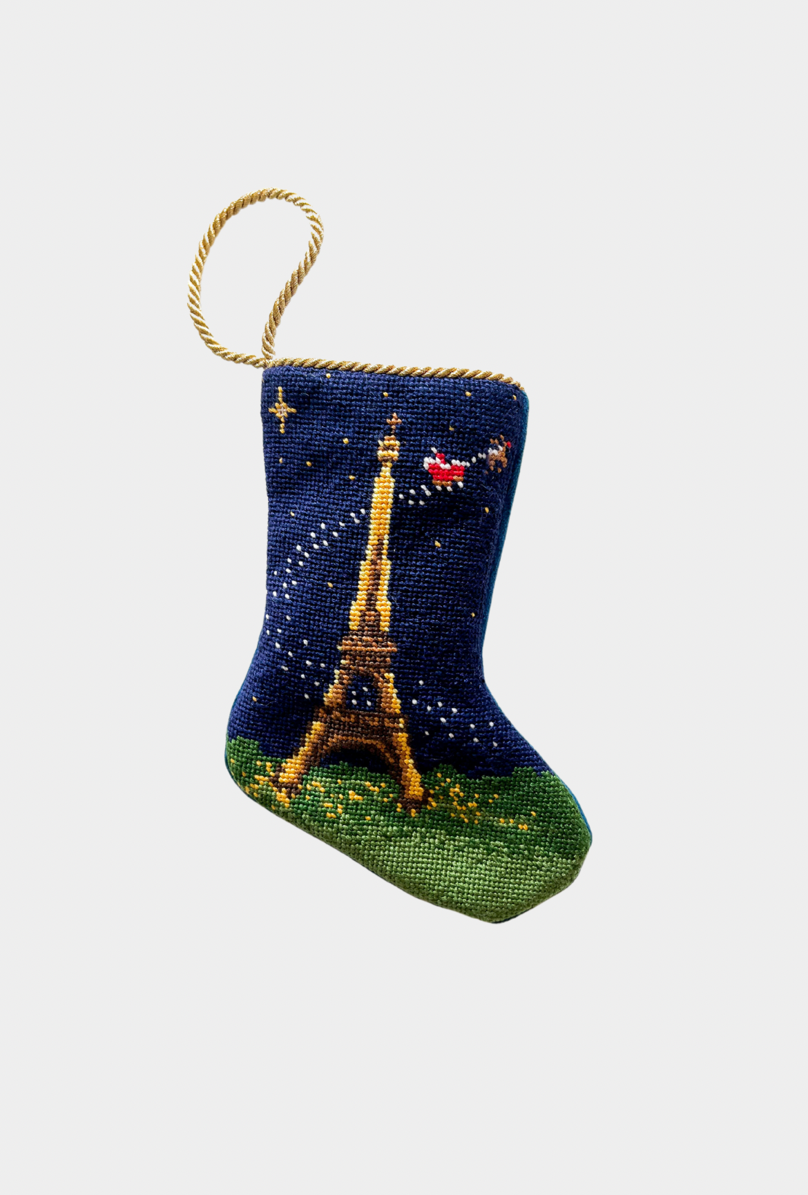 "Bonne Nuit" Santa in Paris Bauble Stocking