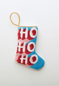 HO HO HO HERE WE GO BAUBLE STOCKING
