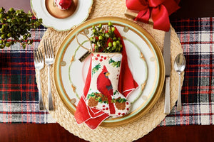 CHRISTMAS CARDINAL BAUBLE STOCKING