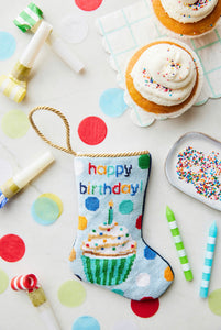 HAPPY BIRTHDAY BLUE BAUBLE STOCKING