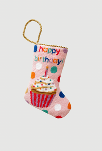 HAPPY BIRTHDAY PINK BAUBLE STOCKING
