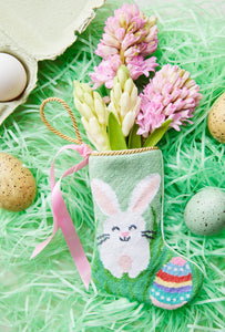 EASTER BUNNY BAUBLE STOCKING
