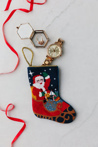 SLEIGH RIDE SANTA BAUBLE STOCKING