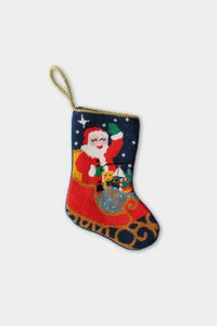 SLEIGH RIDE SANTA BAUBLE STOCKING