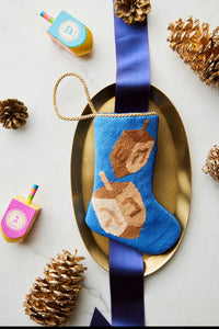SPIN THE DREIDEL BAUBLE STOCKING