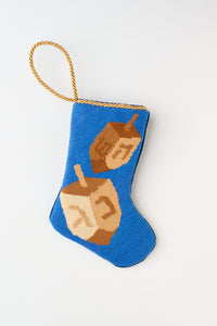 SPIN THE DREIDEL BAUBLE STOCKING