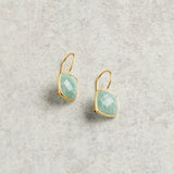 Amazonite Cushion Cut Earrings