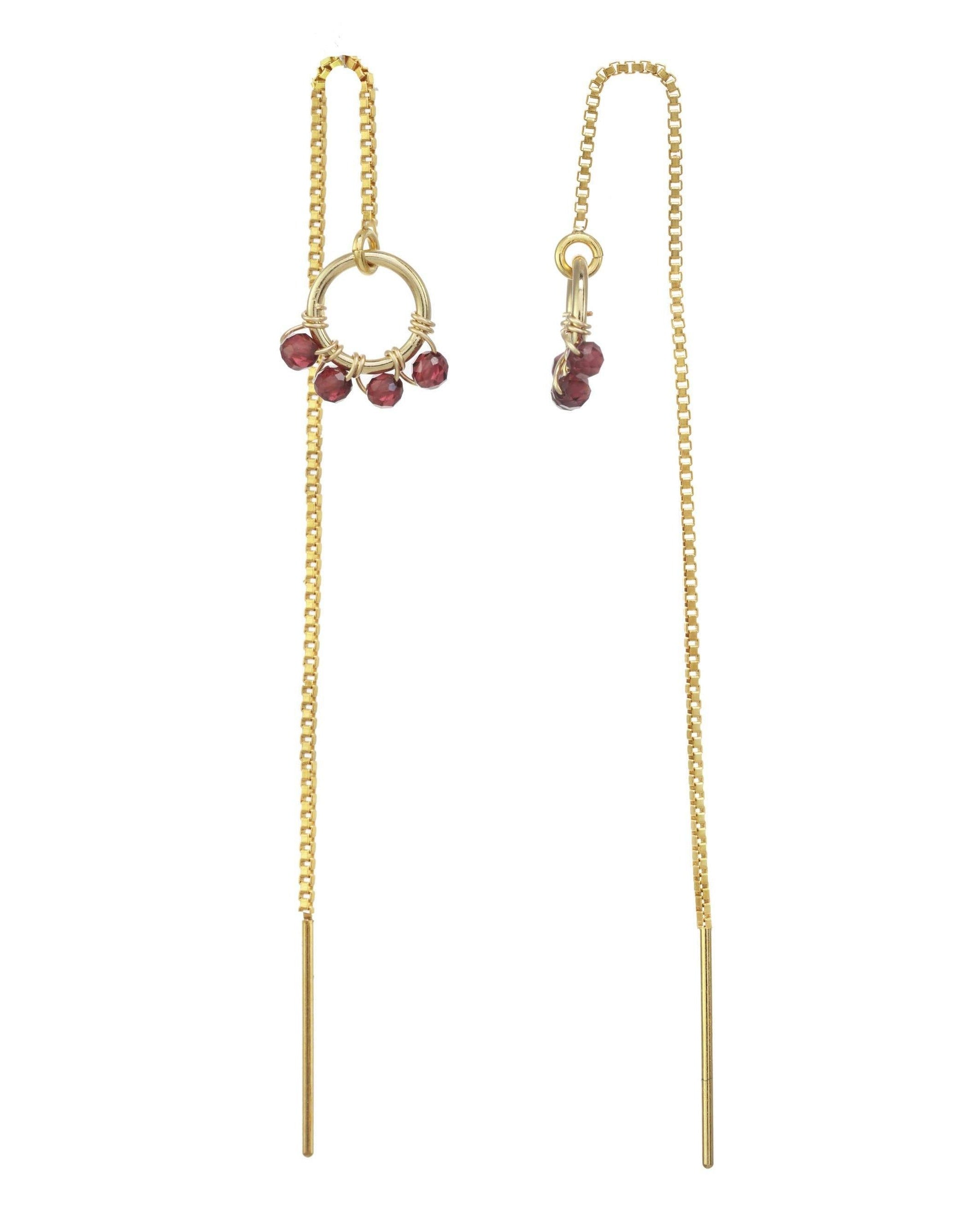 Onda Garnet earrings gold