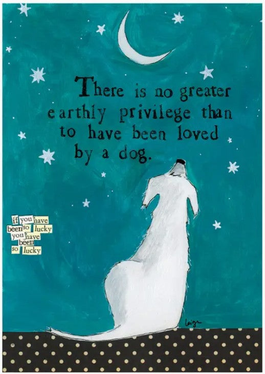 Loved by a Dog - Sympathy Greeting Card