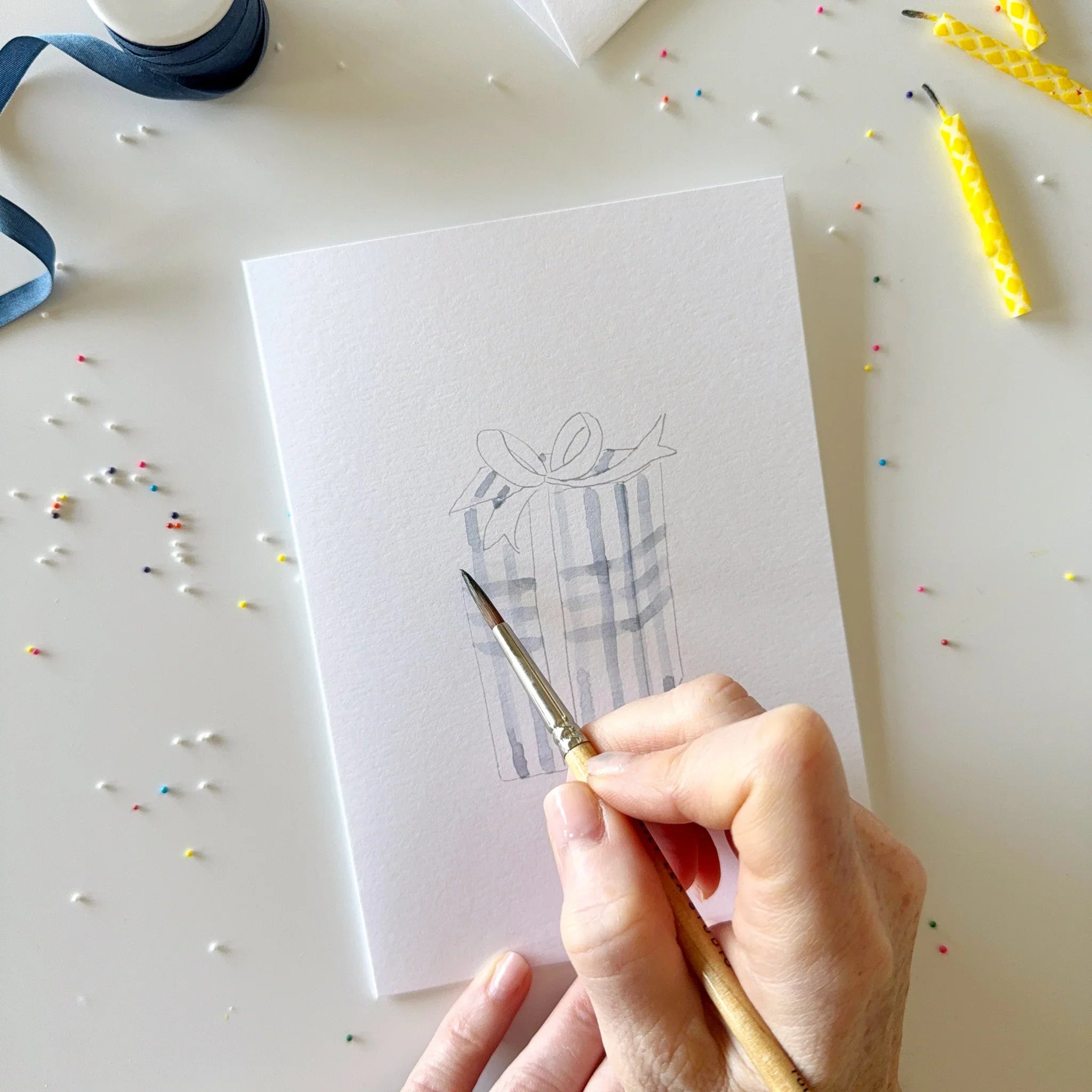 CELEBRATE PAINTABLE WATERCOLOR NOTECARD SET